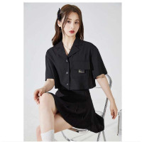 [2.5折价84元]唐狮新款女夏装两套小清新西装开衫配半裙今流行漂亮