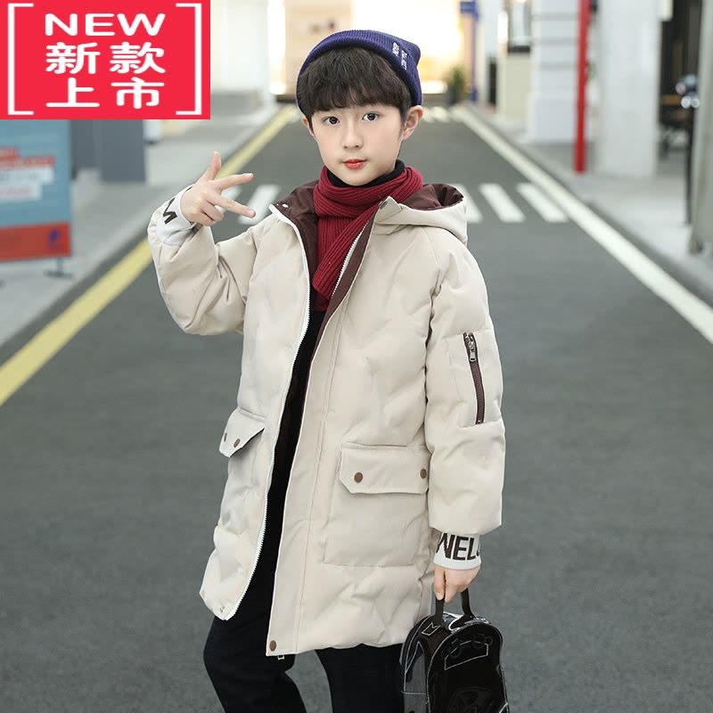 可莉允男童棉衣2022年新款冬季加厚棉袄中大儿童冬装潮童中长款棉服保暖图片