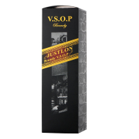 加狮(JUSTLON)西班牙进口洋酒8年橡木桶陈酿级白兰地VSOP瓶装 700ml 40%vol.