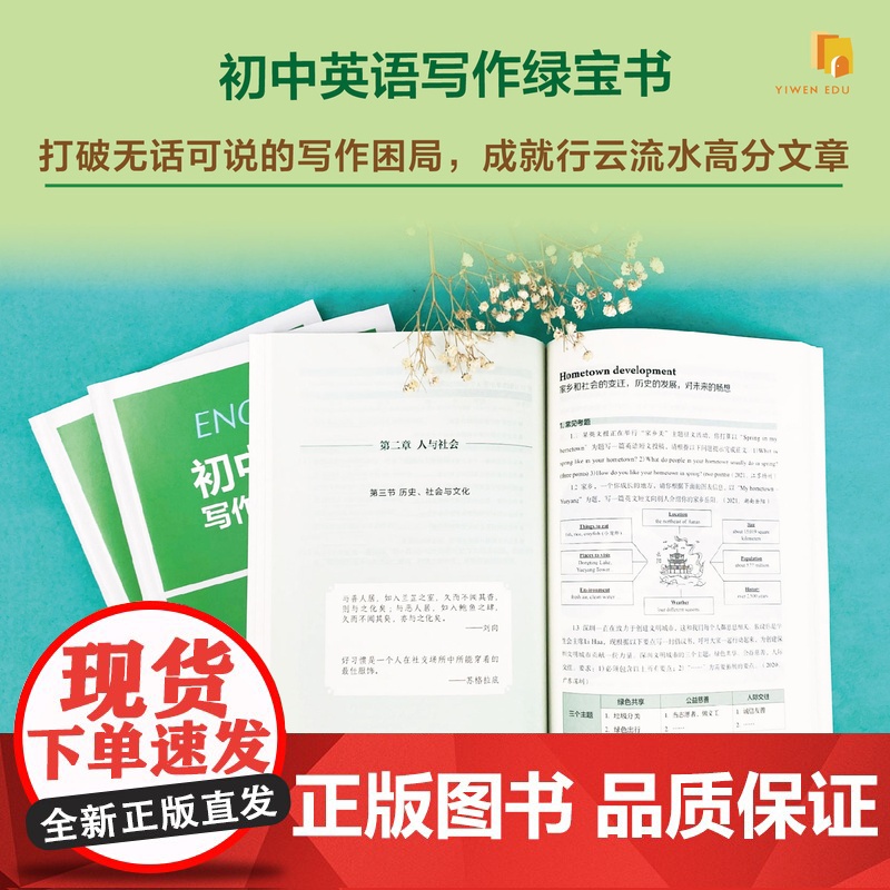 初中英语写作能力突破 7-9年级英语写作 中考 三大主题板块 人与自我/人与社会/人与自然 上海译文出版社 正版高清大图