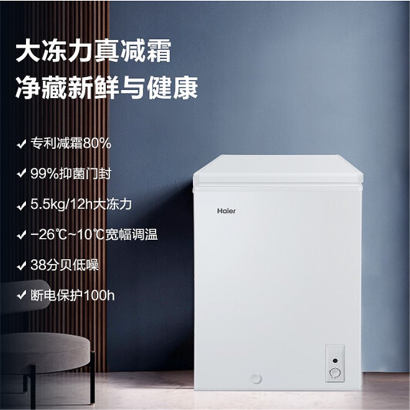海尔(Haier)冷柜 BC/BD-103HTD 103升低霜家用冷柜