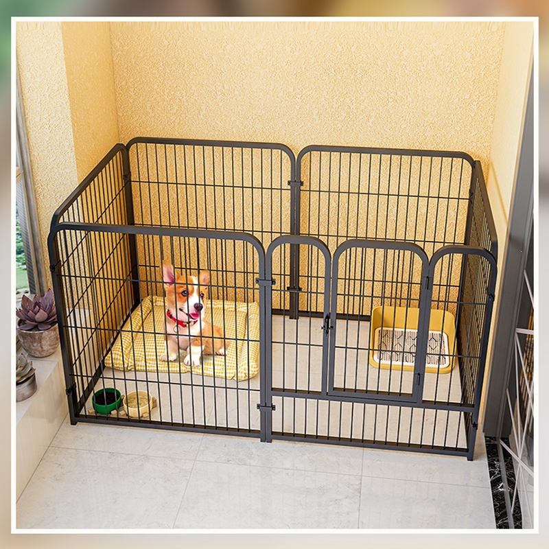 米妮狗狗围栏宠物栅栏狗笼子中小型犬室内泰迪柯基狗窝防护栏杆隔离门