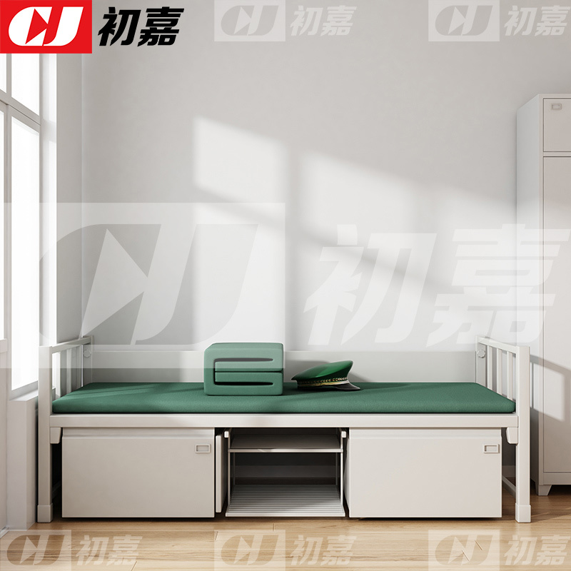 初嘉(CJ)钢制组合单人床公寓床含床下柜单人床宿舍铁架床
