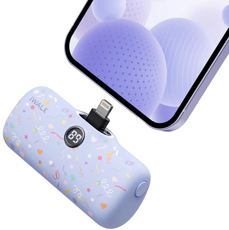 爱沃可/iWALK DBL5000PC 18W双向快充口袋宝5代图案版 紫色高清大图