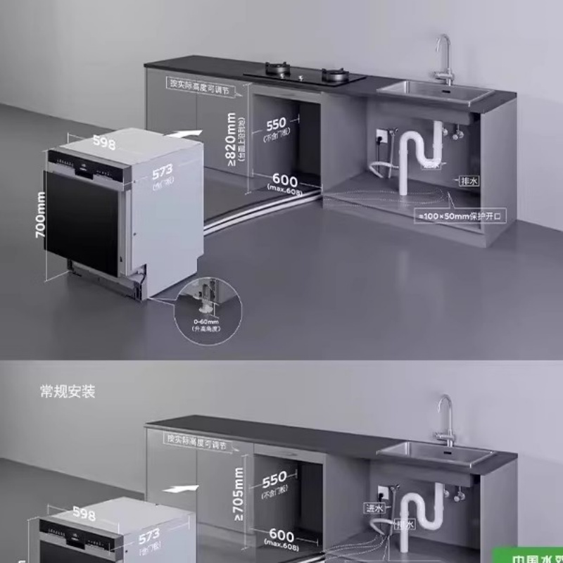 灶下大内腔]西门子 SE53ES03KC嵌入式洗 碗 机12套高700自动开门高清大图