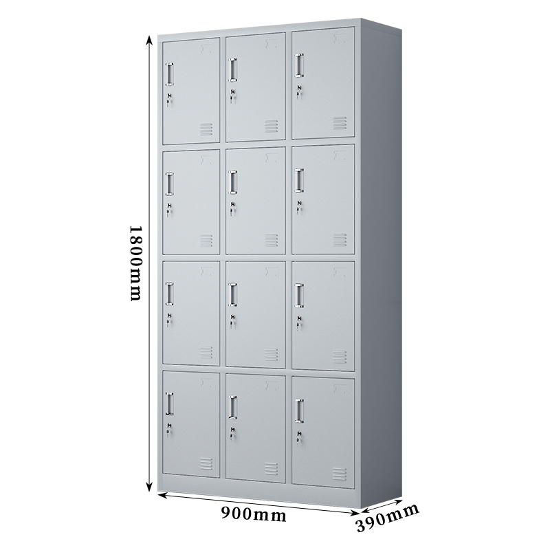 中豫鑫泽ZYXZ4071965铁皮更衣柜储物柜寄存包柜12门更衣柜(加厚款)高清大图