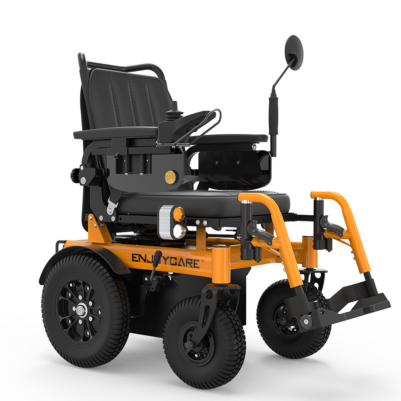 伊凯电动轮椅折叠越野型智能全自动户外室外快拆型可后躺放入汽车后备