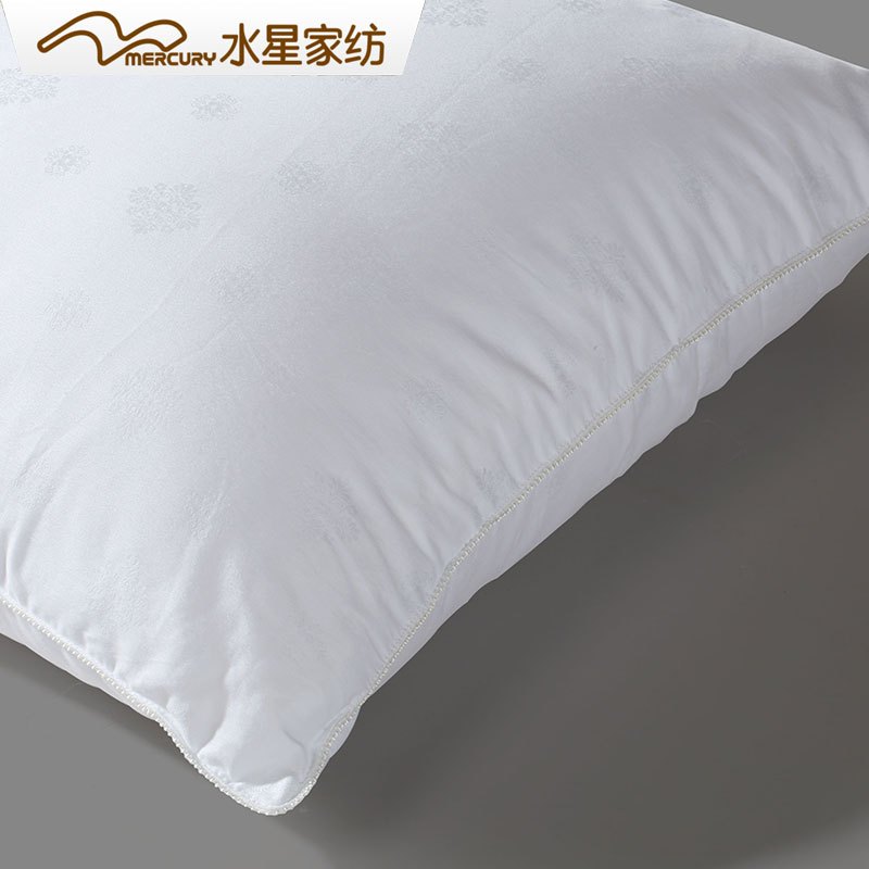 水星(MERCURY) 家纺 桑蚕丝枕芯夏季单人助眠枕头 丝丝心动蚕丝枕 白色 48*74cm