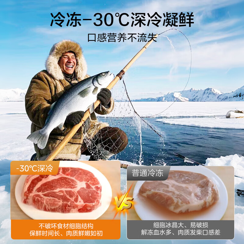 美的(Midea)508升十字对开门双系统双循环一级能效除菌净味大容量家用冰箱BCD-508WSPZM(E)海贝白