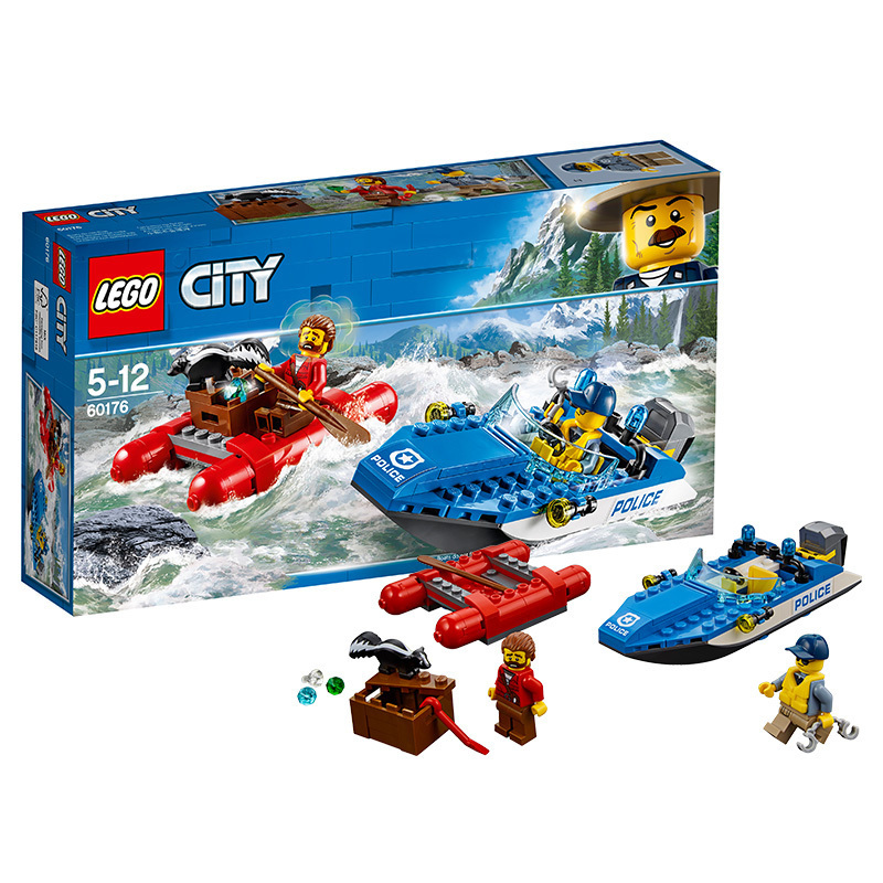 LEGO 乐高 City城市系列 激流追击 60176 5-12岁 塑料玩具 100-200块