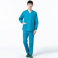 手术衣服女韩版手术室洗手衣长袖护士刷手服短袖男隔离医生工作服