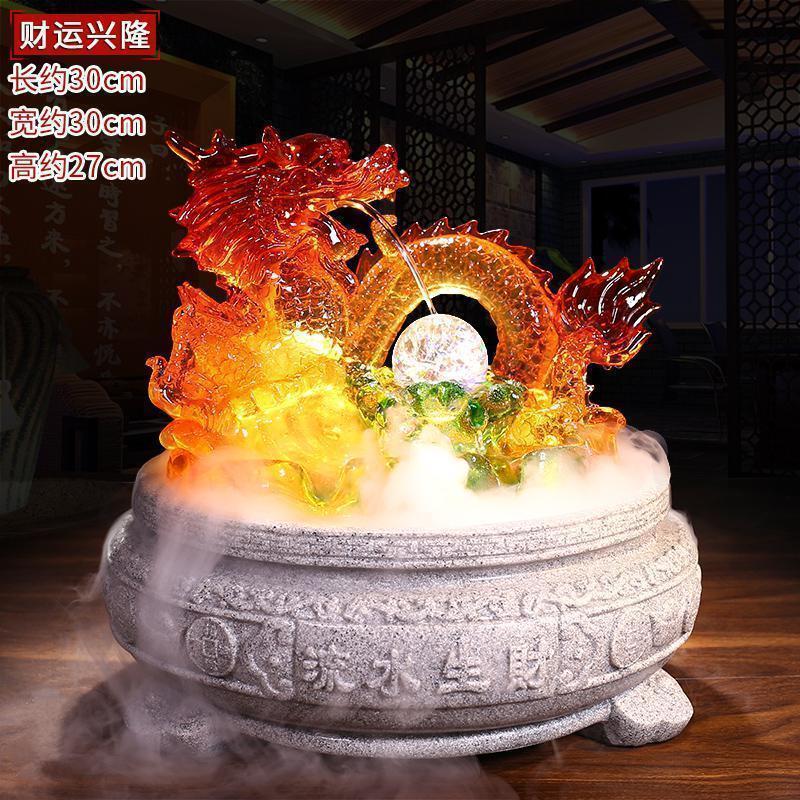 美帮汇流水摆件家用小水流景观财源滚滚客厅装饰品高清大图