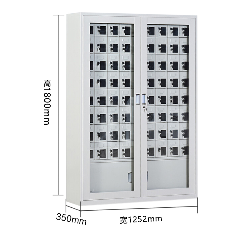 凤凰泾手机存放柜充电柜72门下档1800*1252*350mm高清大图