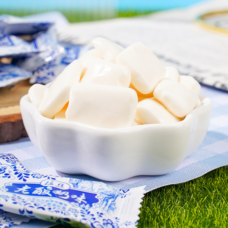 [240包]老酸奶拉丝糖软糖奶糖8090后怀旧糖果儿童零食节分享网红小零食高清大图