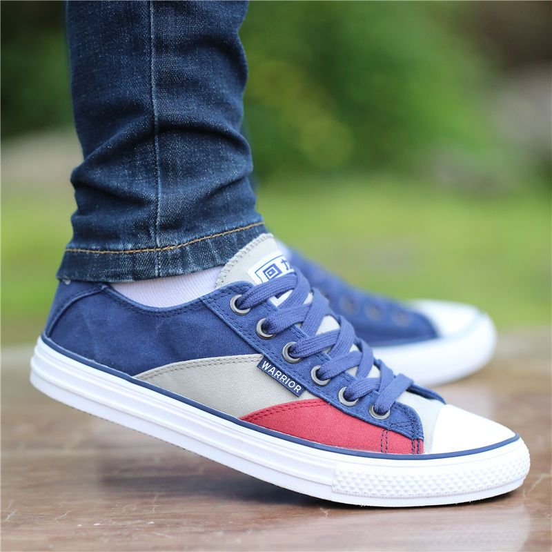 warrior回力回力男鞋春季新款男士帆布鞋潮流透气耐磨休闲鞋卡其色