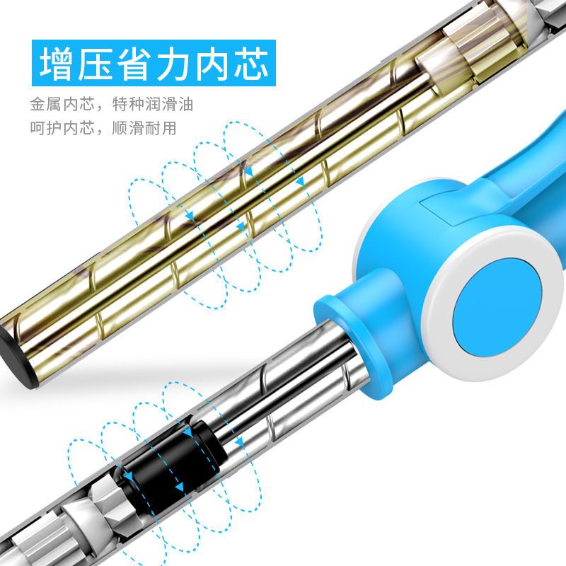 拖把杆通用旋转加粗不锈钢墩布杆多功能懒人好神拖一拖净拖把杆子 加强杆(黑红色)+钢盘