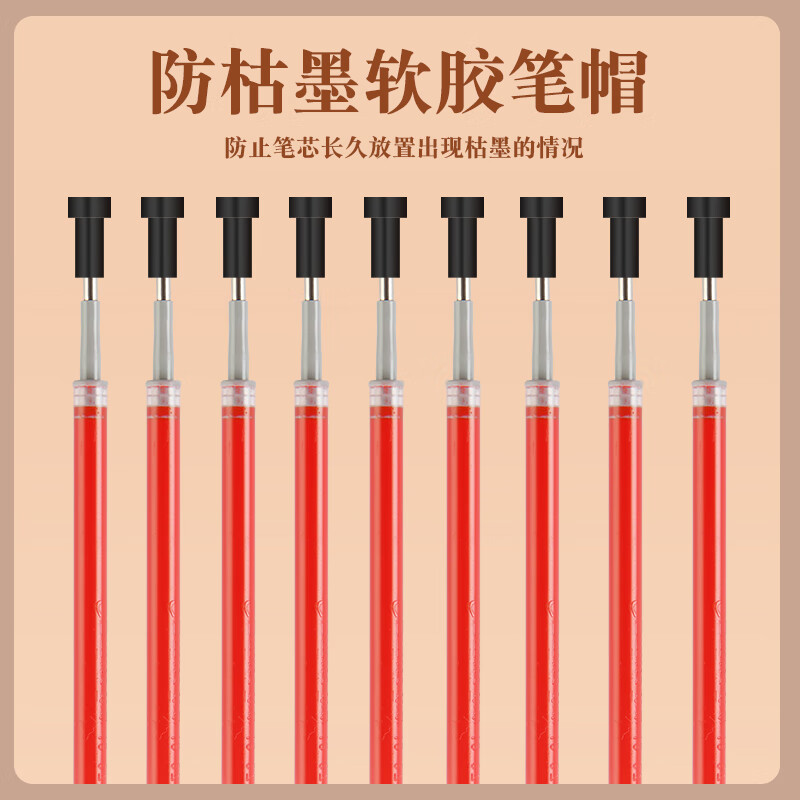齐心中性笔0.5mm速干顺滑书写办公学生专用黑色按动笔芯稳定出墨设计高清大图
