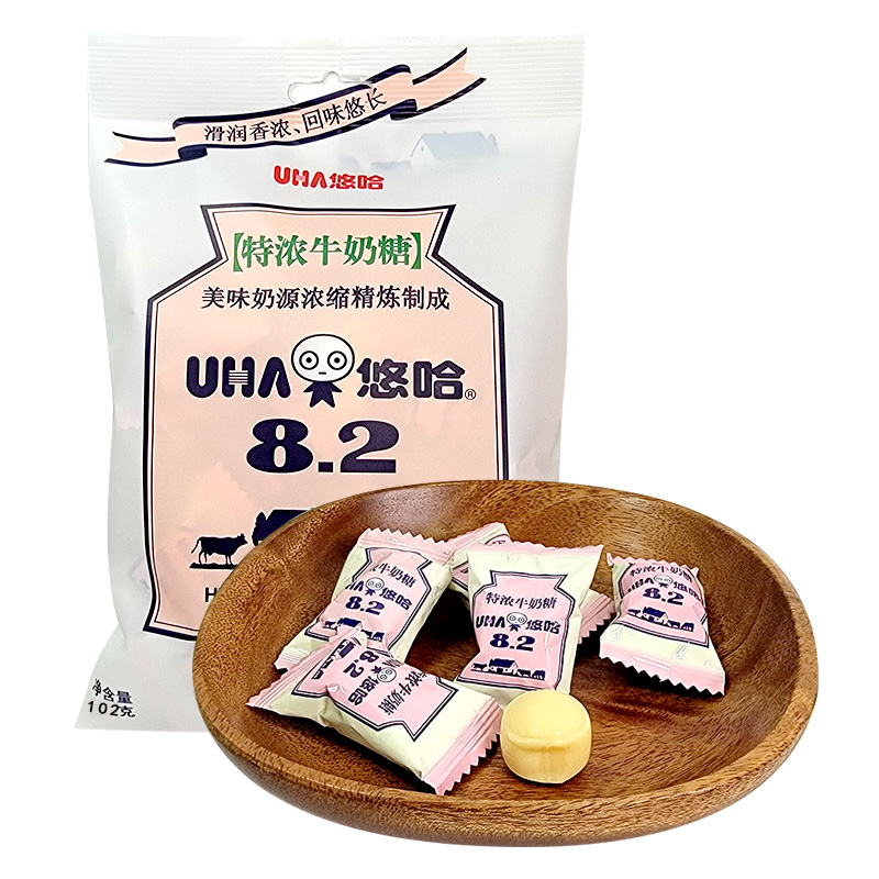 UHA悠哈奶糖特浓咖啡味牛奶糖婚庆结婚喜糖袋装102g糖果高清大图
