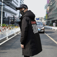 冬季韩版男士棉衣中长款日系潮流加厚保暖情侣ins连帽棉袄服外套