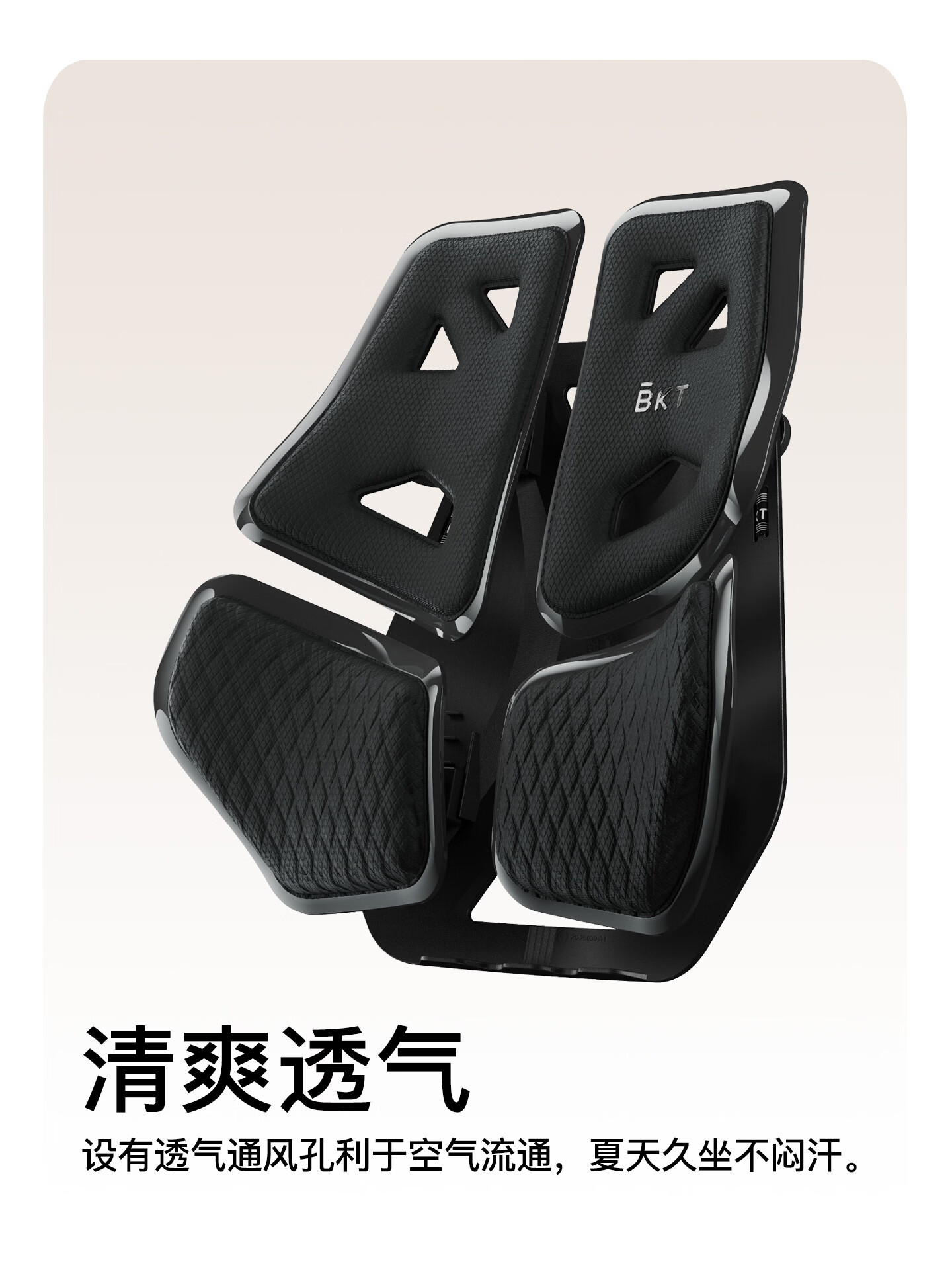 BKT人体工学腰靠(极夜黑) BKT09Q603XS高清大图