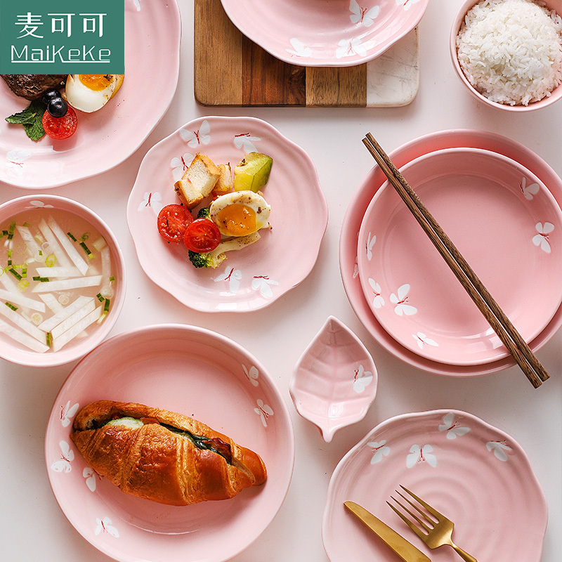 麦可可 碗碟套装家用陶瓷器碗盘子组合35件套日式吃饭碗筷餐具套装