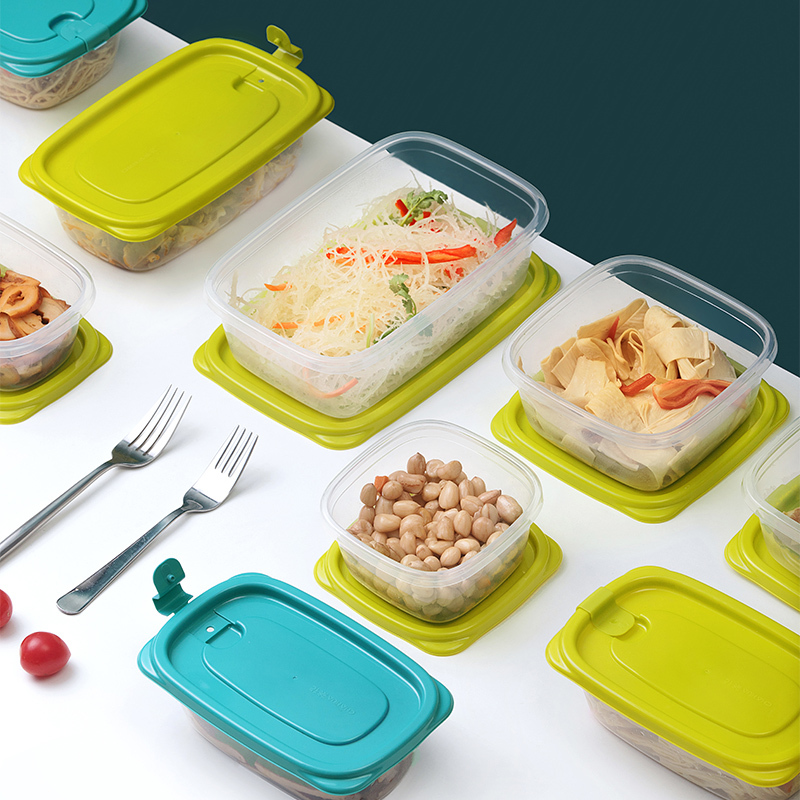 茶花冰箱收纳盒冷冻专用盒子塑料厨房密封水果食品级大储物保鲜盒