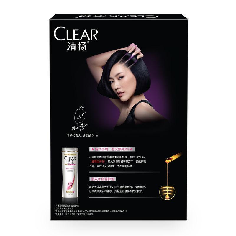 清扬多效水润养护型去屑洗发露400ml+160ml