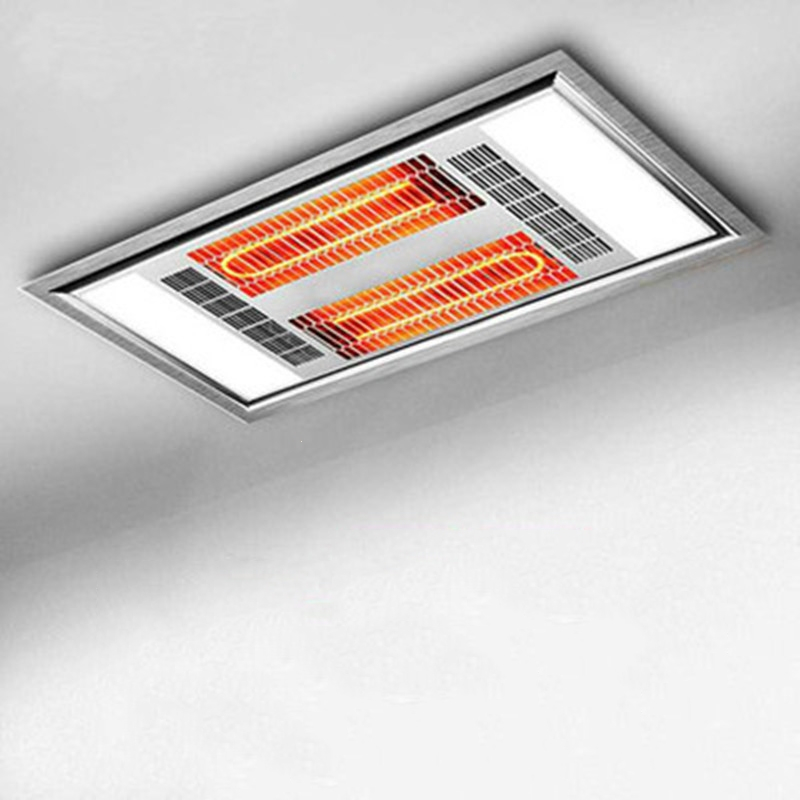 如华福禄集成吊顶碳纤维黄金管浴霸取暖照明换气嵌入式灯暖五合一300