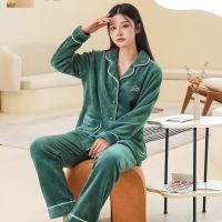 珊瑚绒睡衣女冬季加绒加厚2023新款洋气年轻女士冬天法兰绒家居服