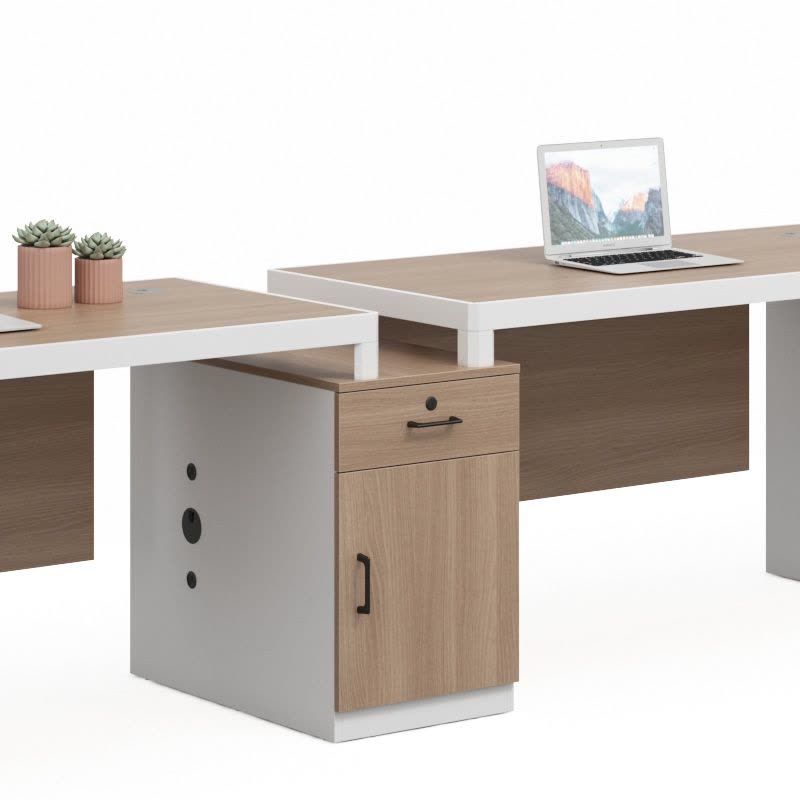 匡大办公桌 现代简约员工桌 4.9米三人位职员桌 KDT-FD688D-49图片