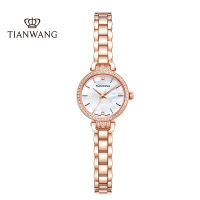 天王表(TIANWANG)手表 女表新品小圆表时尚贝母表盘钢带石英表优雅气质女士手表31241