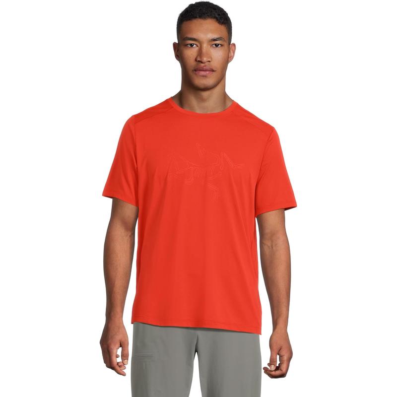 始祖鸟(ARC'TERYX)Arc'teryx男士短袖运动T恤舒适百搭简约logo印花户外休闲上衣 2XL Dynasty_Heather