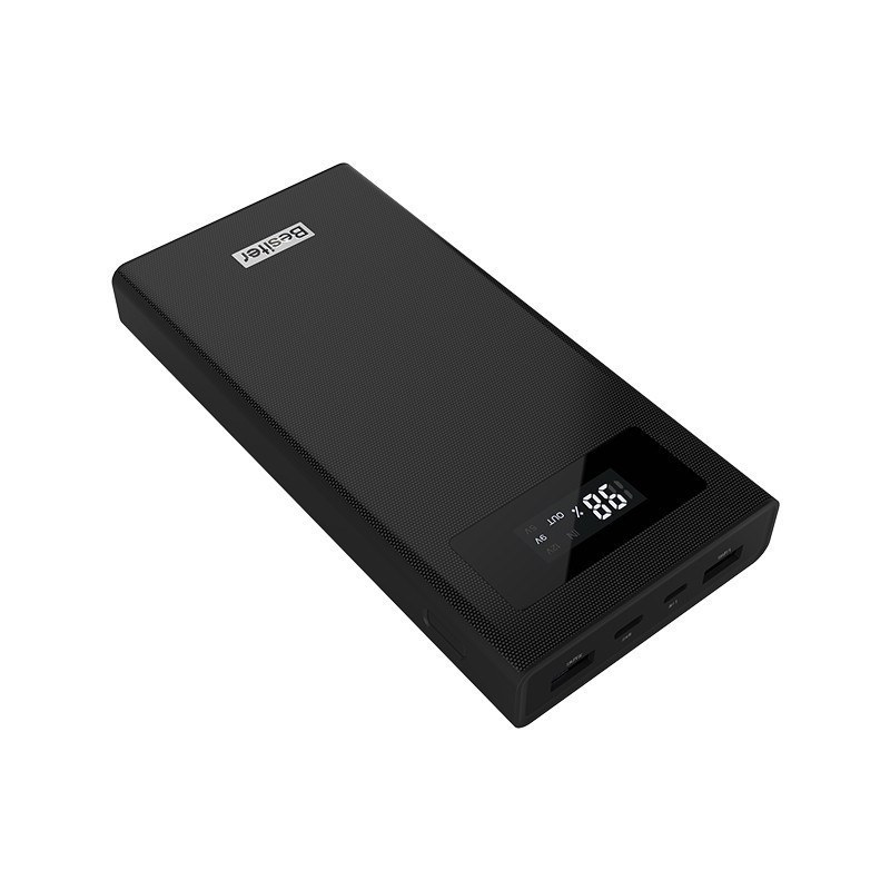 倍斯特QC3.0快充充电宝20000m毫安移动电源9V/2A数显聚合物Type-c