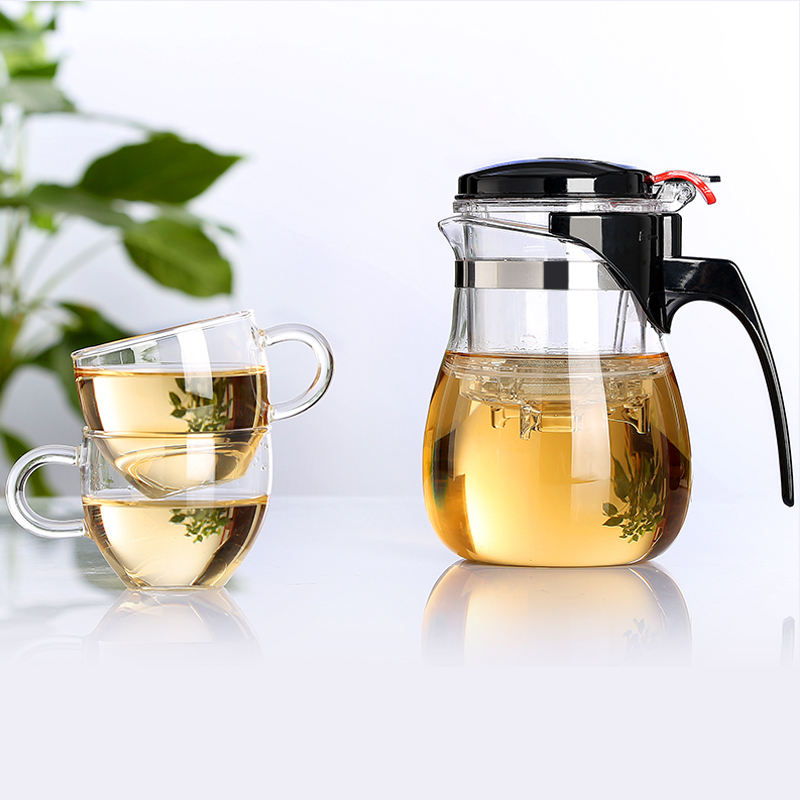 常生源 整套玻璃茶具 耐热防爆功夫茶具 玻璃茶壶 玻璃杯 一壶两杯 玲珑胖套组