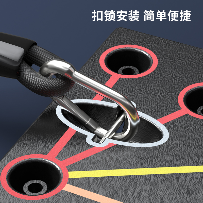 PROIRON普力艾 俯卧撑板600*235*100mm+拉力绳高清大图