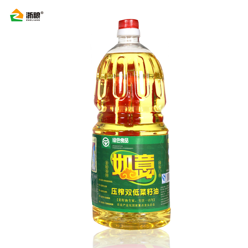浙油(zheyou)如意一级压榨双低菜籽油1.8升