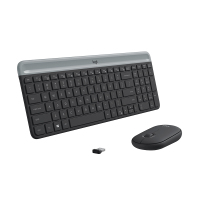 罗技(Logitech) MK470无线键盘鼠标套装 全尺寸超薄静音便携办公家用台式笔记本电脑键鼠套装 黑色