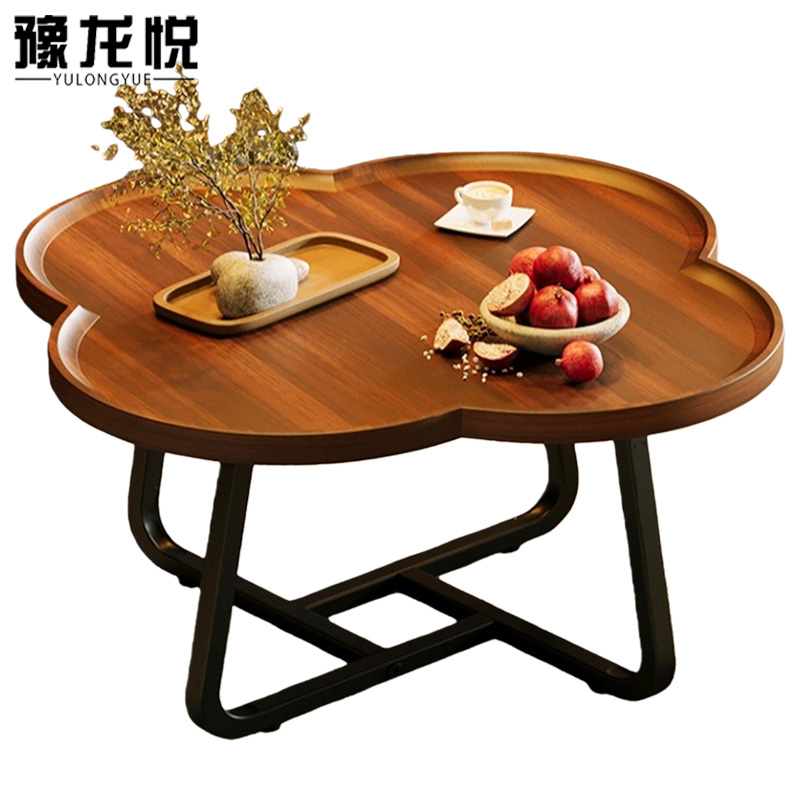 豫龙悦木质茶几边桌高清大图
