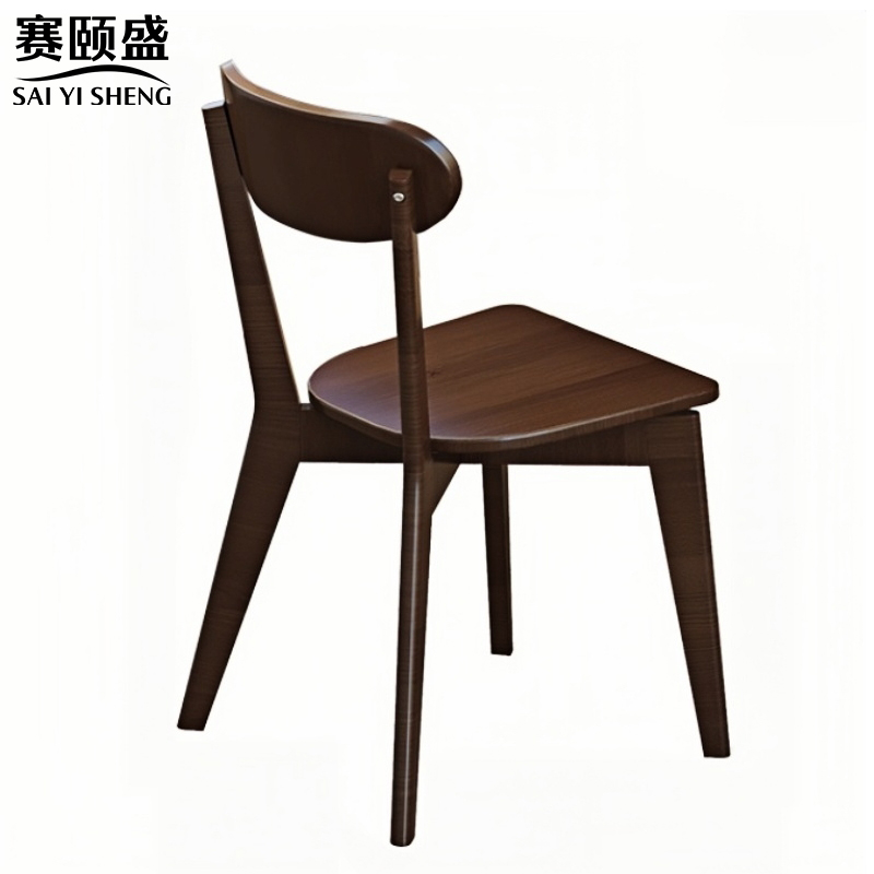 赛颐盛胡桃色餐桌椅高清大图