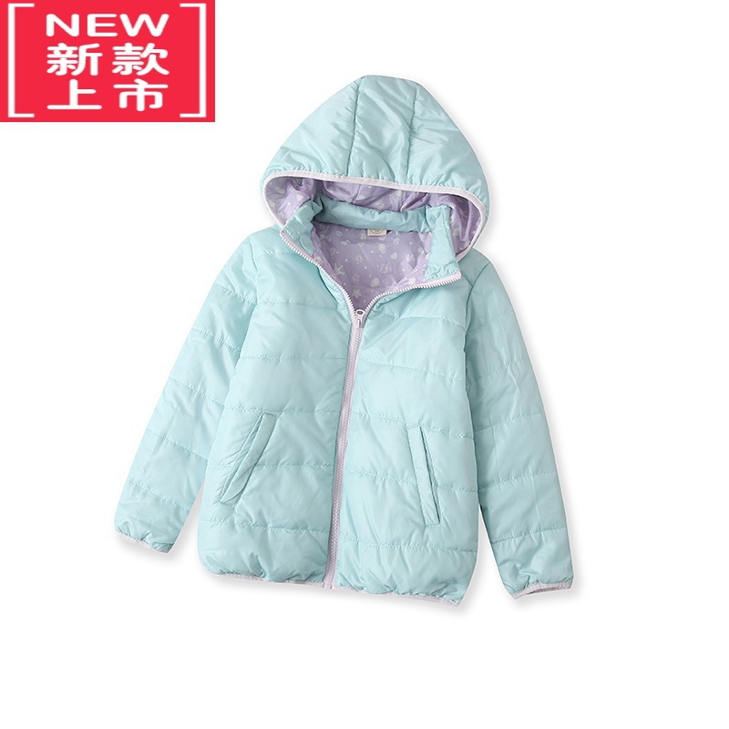 可莉允100-130码高性价比儿童防泼溅轻便可脱卸帽多色棉衣棉服外套B