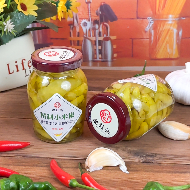 老灶头精制小米椒210g瓶装高清大图