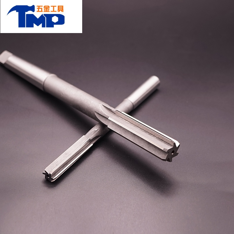 ping白钢铰刀锥柄机用铰刀h7h8加长刃214682530mm非标高速钢铰孔刀