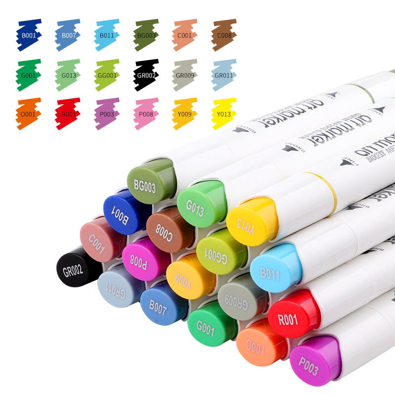 宝克(baoke)双头油性马克笔套装 mp2913#18色马克笔