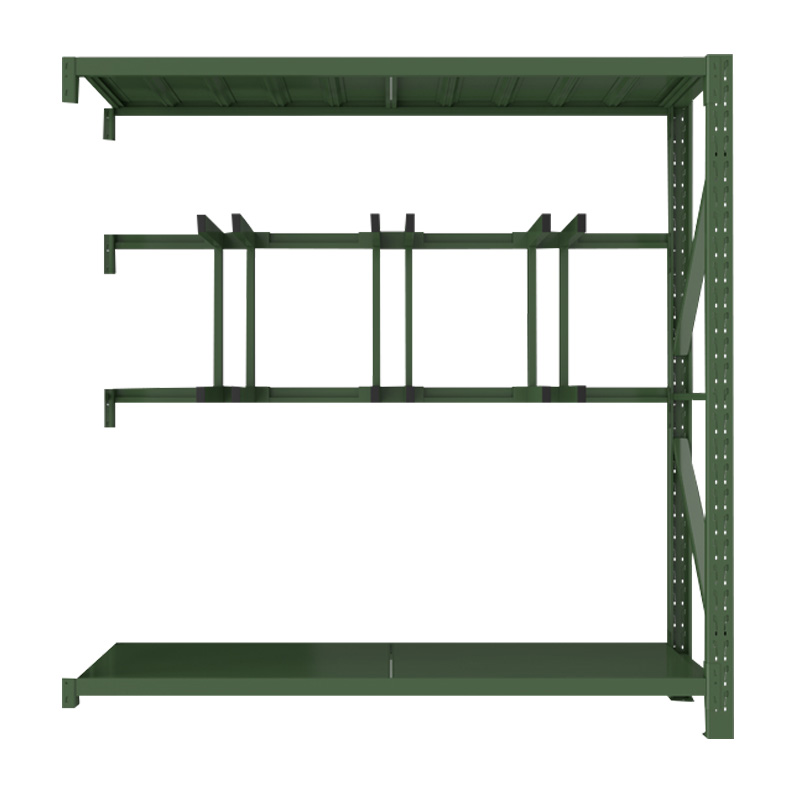 帅畅消防铁锹镐农具摆放架安保装备器材存放架绿色货架锹镐架重型-副架高清大图