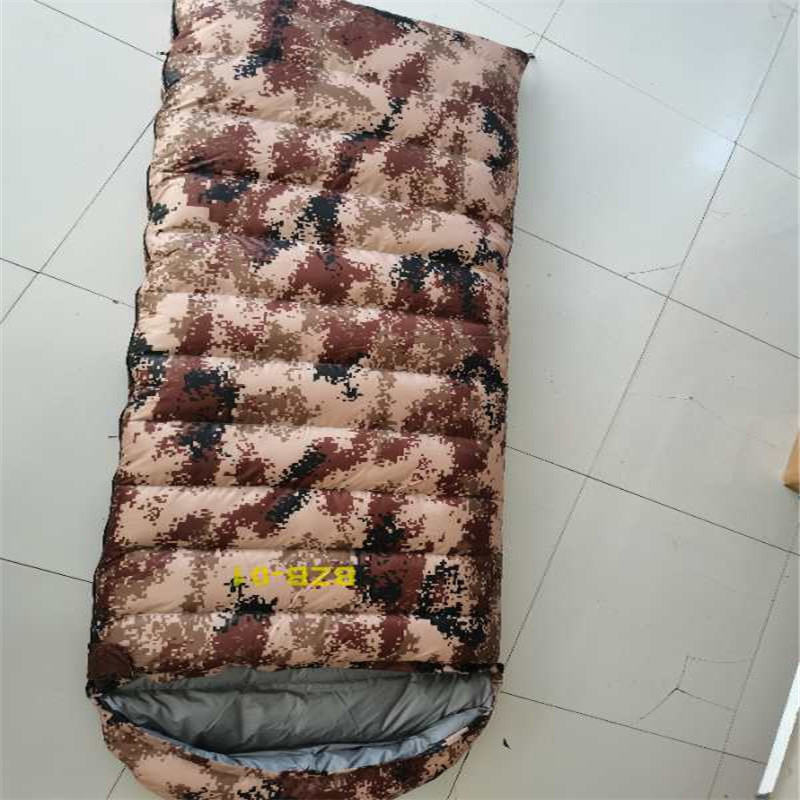 博立 寒区鸭绒睡袋迷彩制式羽绒睡袋迷彩军迷用睡袋户外用品 数码迷彩 2500克鸭绒 信封羽绒睡袋 单位:件