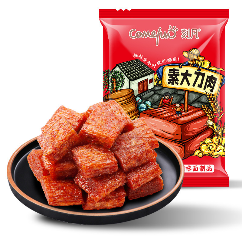 [学生组]刻凡 [大刀肉辣条400g/袋] 素肉面食童年的味道办公室寝室解馋休闲小零食