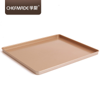 学厨烘焙工具 12寸长方形牛轧糖烤盘香槟金色不粘月饼面包饼干曲奇蛋挞家用烤箱烘培模具 WK9114