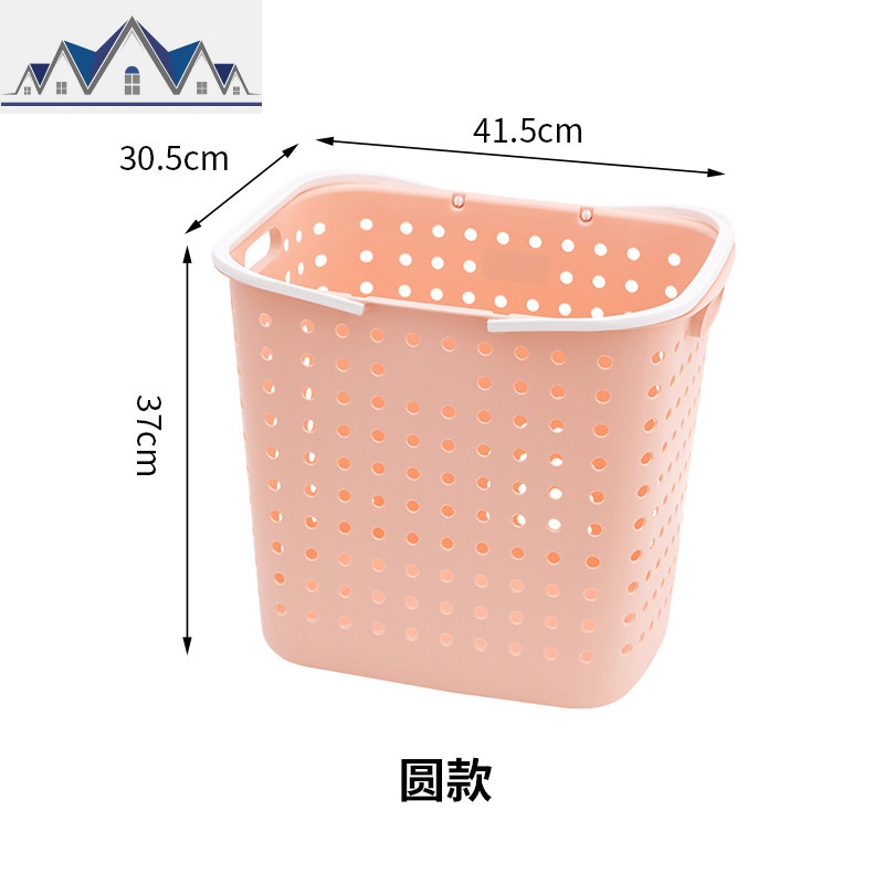 脏衣服收纳筐脏衣篮塑料洗衣篮家用装放衣服的篮子厕所置物架篮框 三维工匠收纳篮 磨砂大号北欧粉