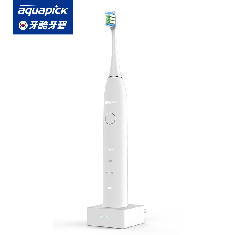 韩国aquapick/牙酷牙碧AQ120家用电动牙刷充电式声波成人软毛牙刷