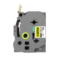 艾洁 标签带36mm黄底黑字PL-661 适用兄弟 PT-1010;1100CH;1280;TZe-661标签机色带